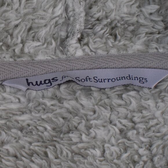 Soft Surroundings Gray Hug Me Cardi Sweater Soft Cozy Loungewear Sleepwear Warm - Picture 5 of 8